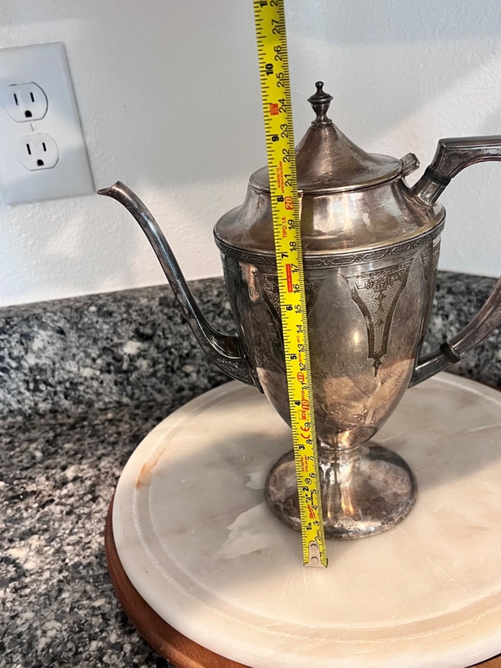 Vintage Benedict Hammercraft 302 Silverplate Coffee Pot EPNS Art Deco - Picture 14 of 17